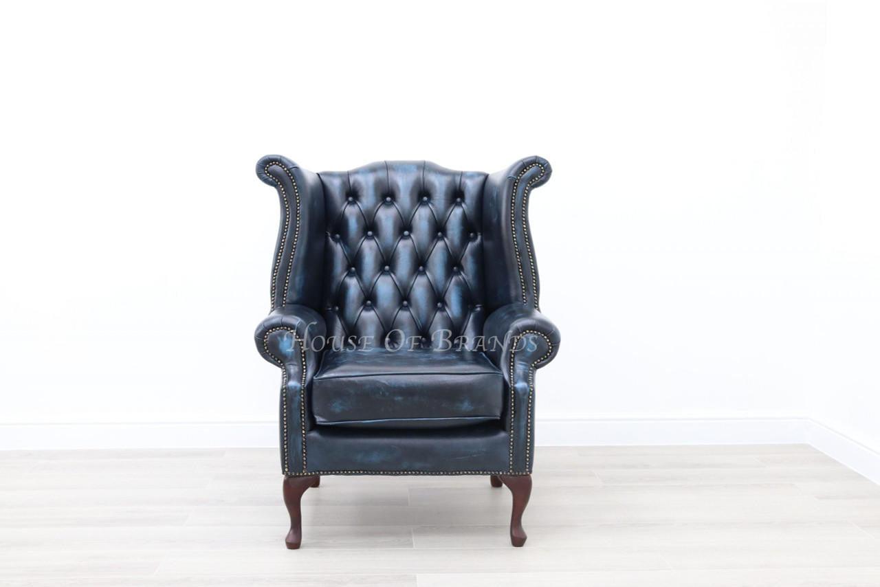 House Of Brands Queen Anne Genuine Leather Chair