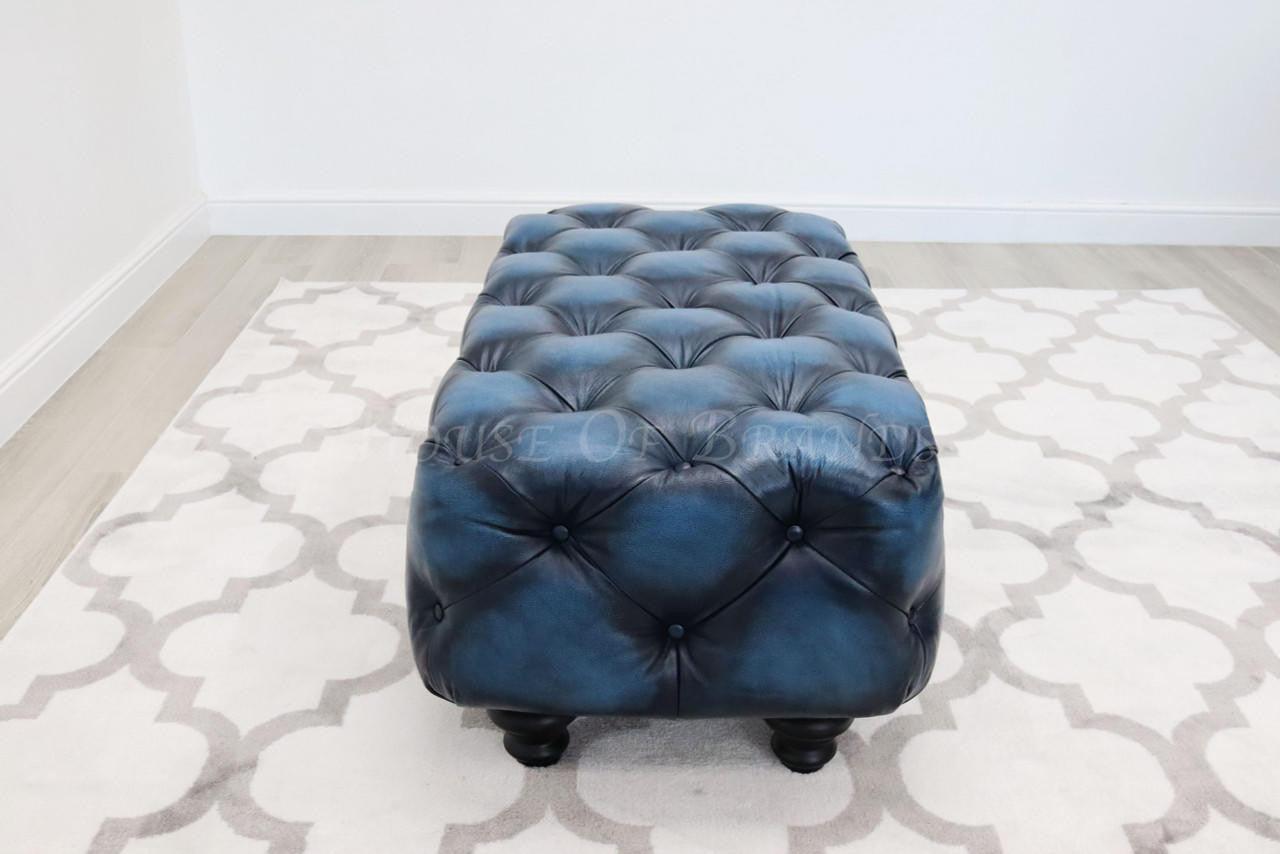House Of Brands Footstool Genuine Leather