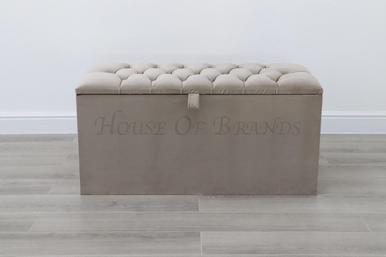 House Of Brands Tufted Ottoman Box