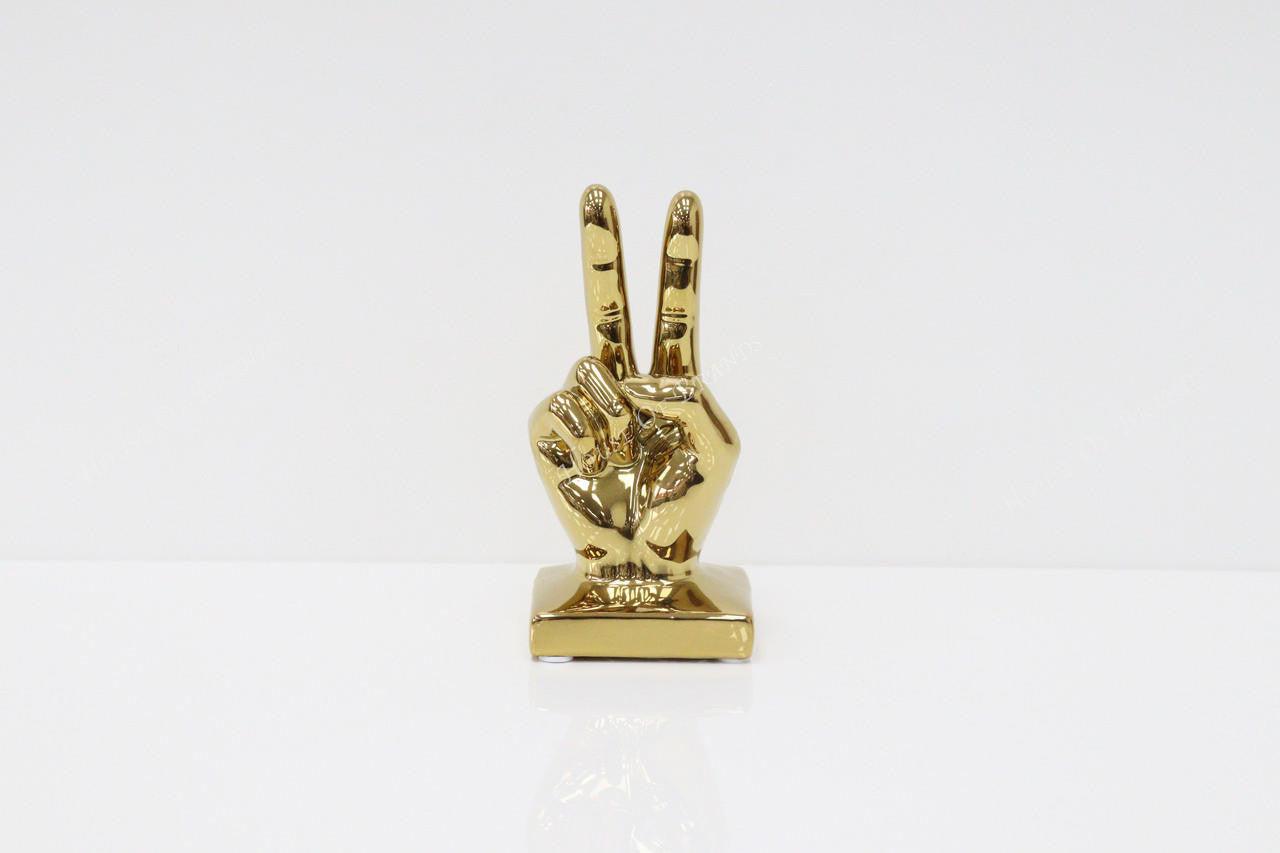 House Of Brands Small Peace Hand -Gold