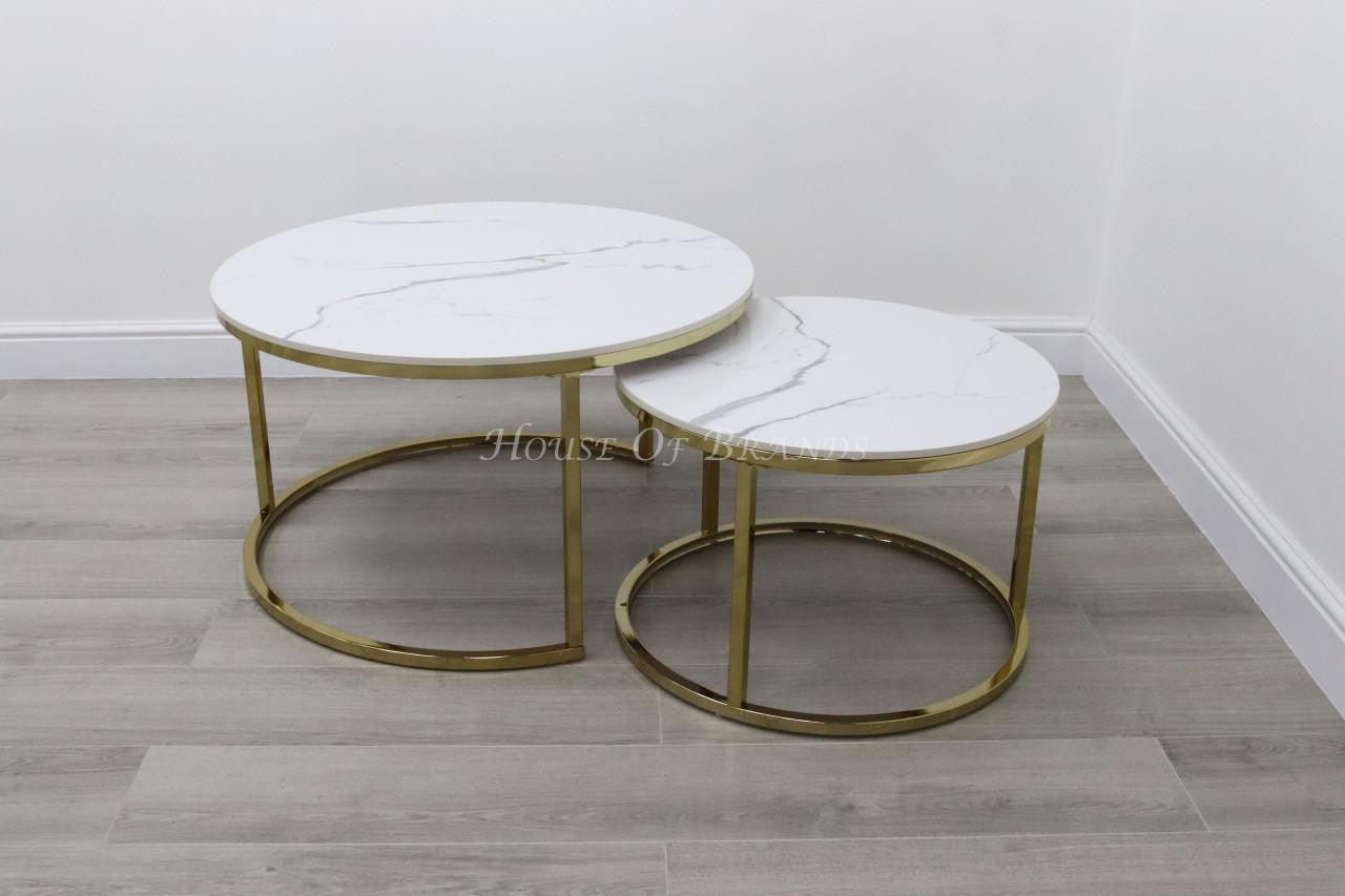Gold Nest Of Coffee Table