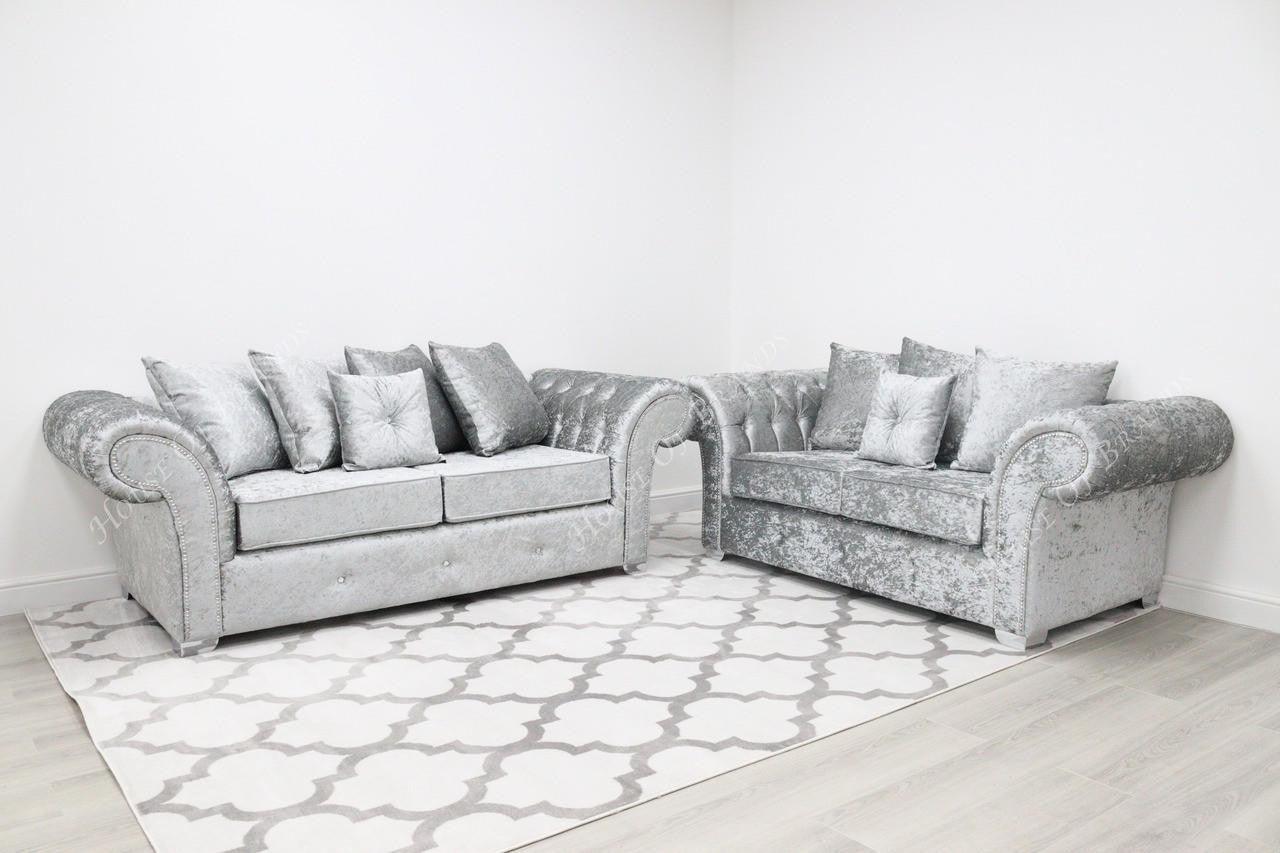 House Of Brands Bella Shimmer Velvet Sofa