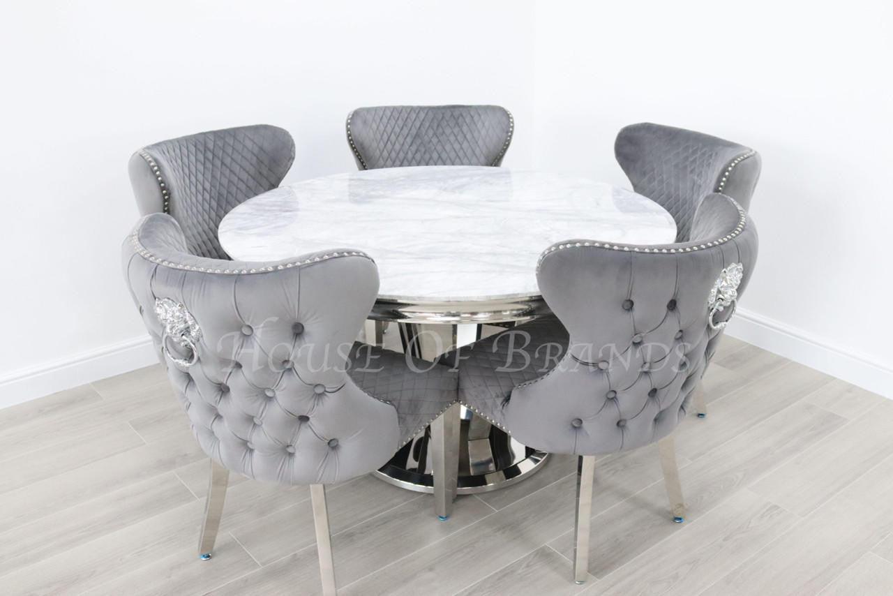 House Of Brands 1.3m Round Sorrento and 5 Valencia Chairs