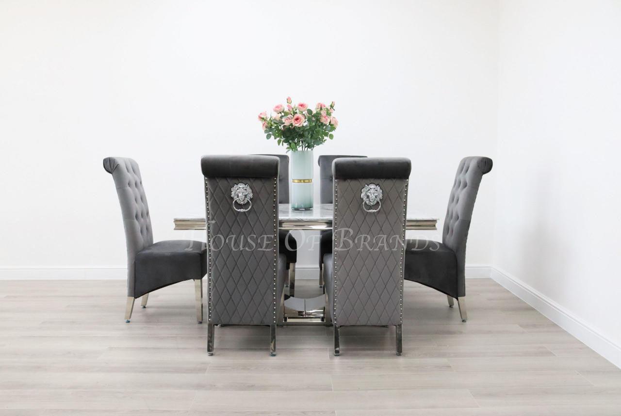 House Of Brands Naples Table and 6 Leon Chairs