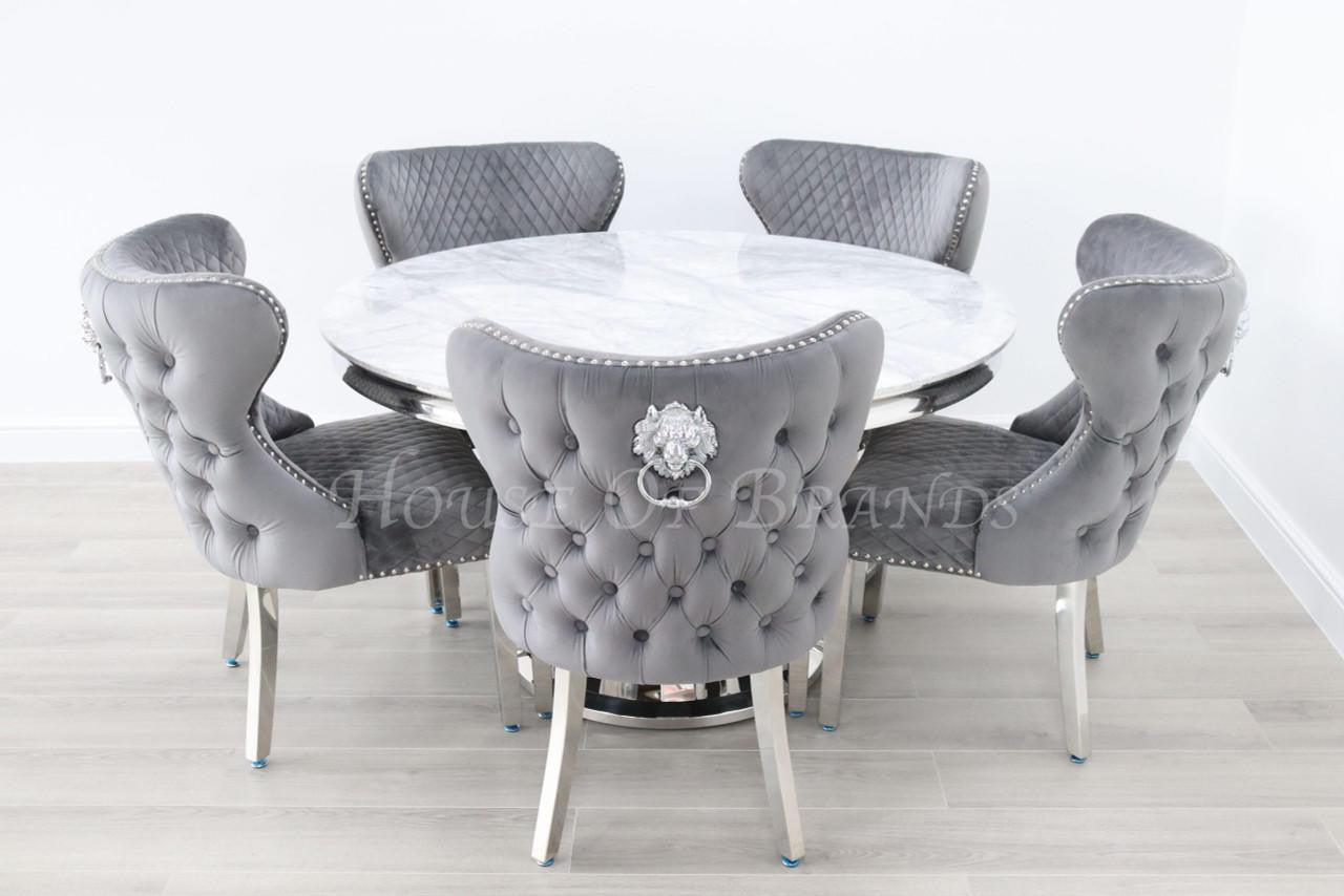 House Of Brands 1.3m Round Sorrento and 5 Valencia Chairs
