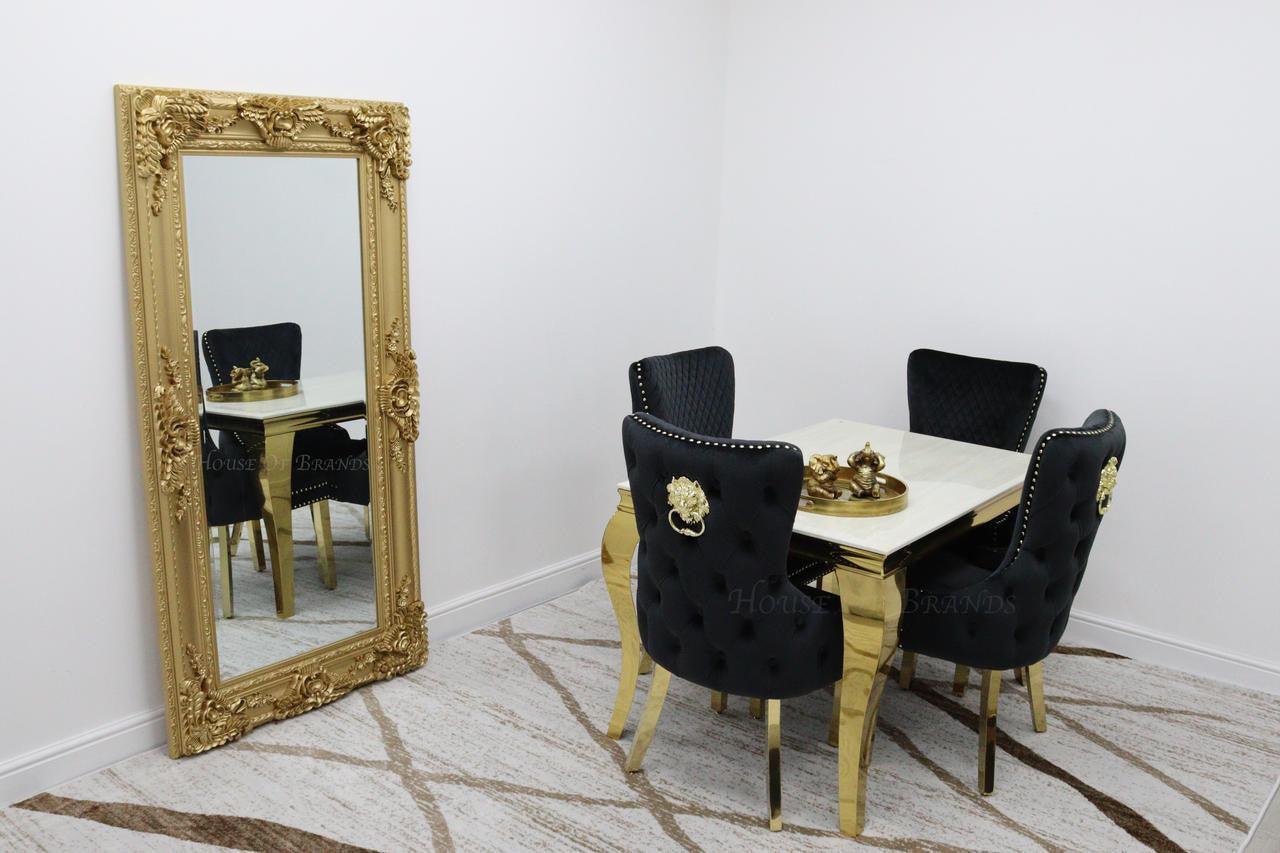 House Of Brands 1.2m Gold Rome & 4 Barcelona Chairs
