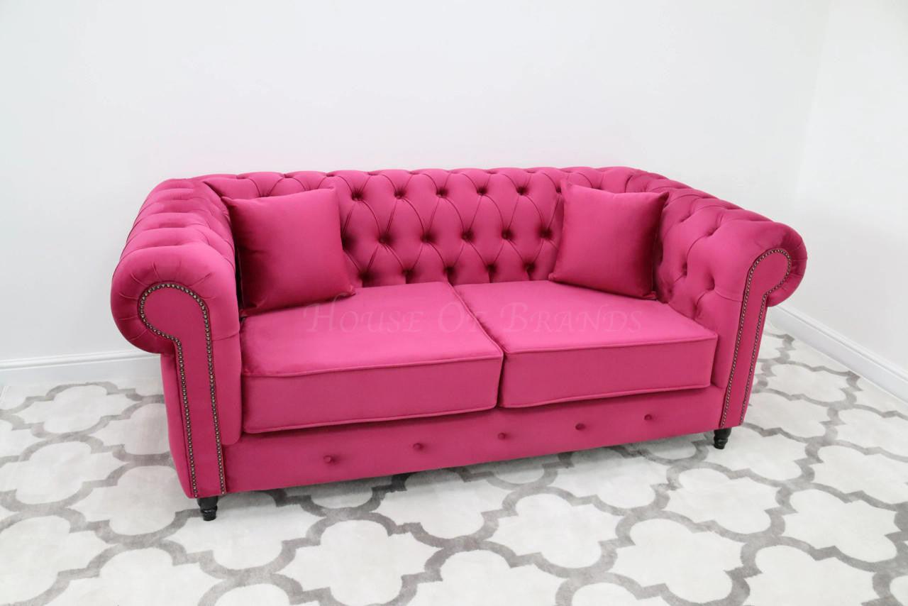 House Of Brands Chesterfield Velvet Sofa