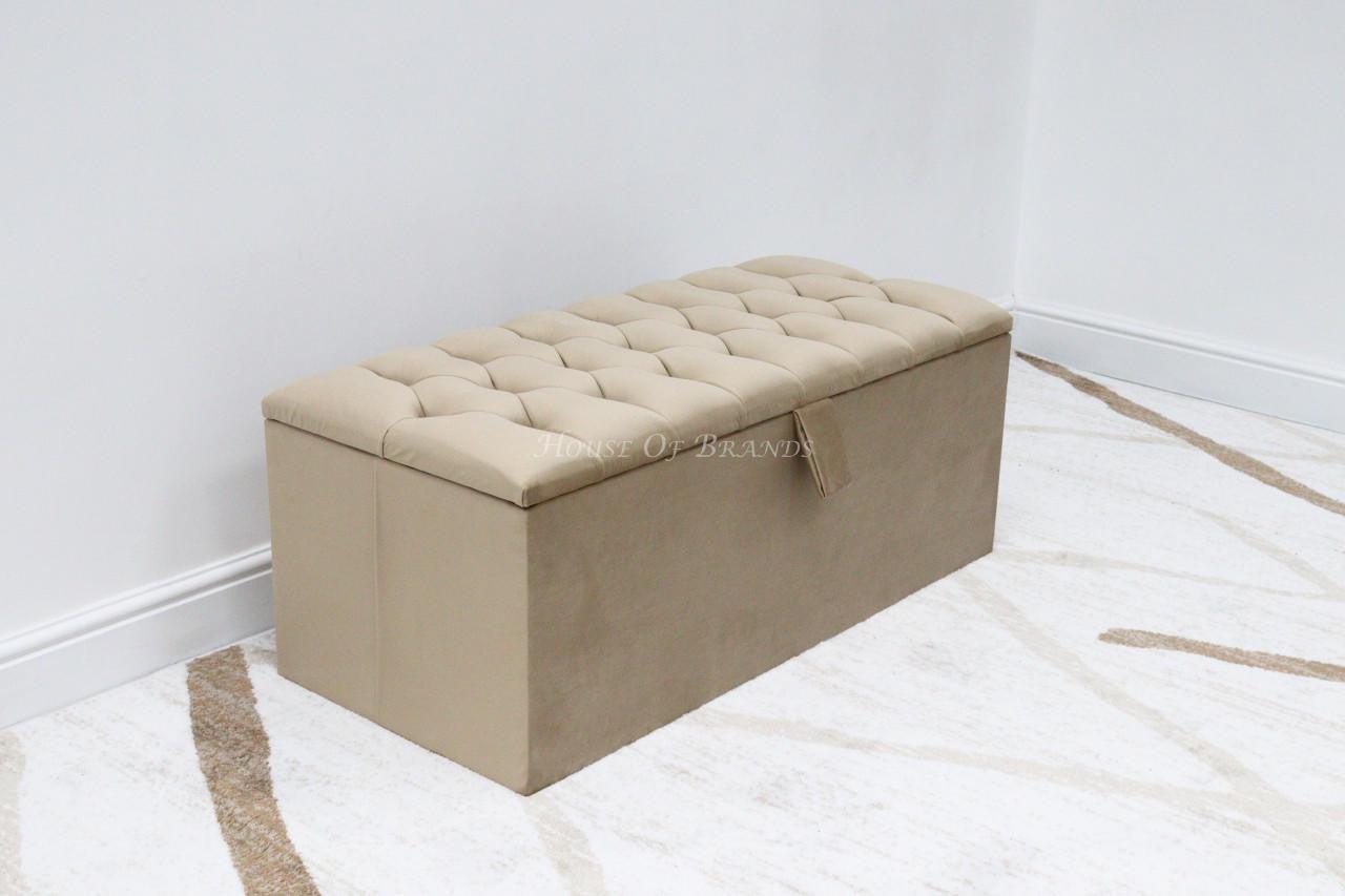 House Of Brands Tufted Ottoman Box