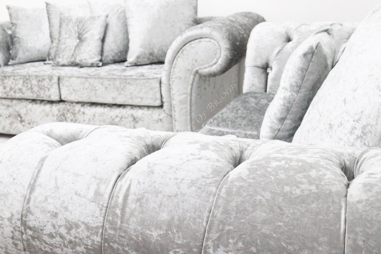 House Of Brands Bella Shimmer Velvet Sofa