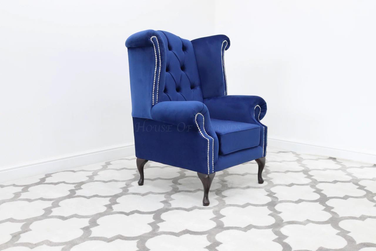 House Of Brands Queen Anne Velvet Chair