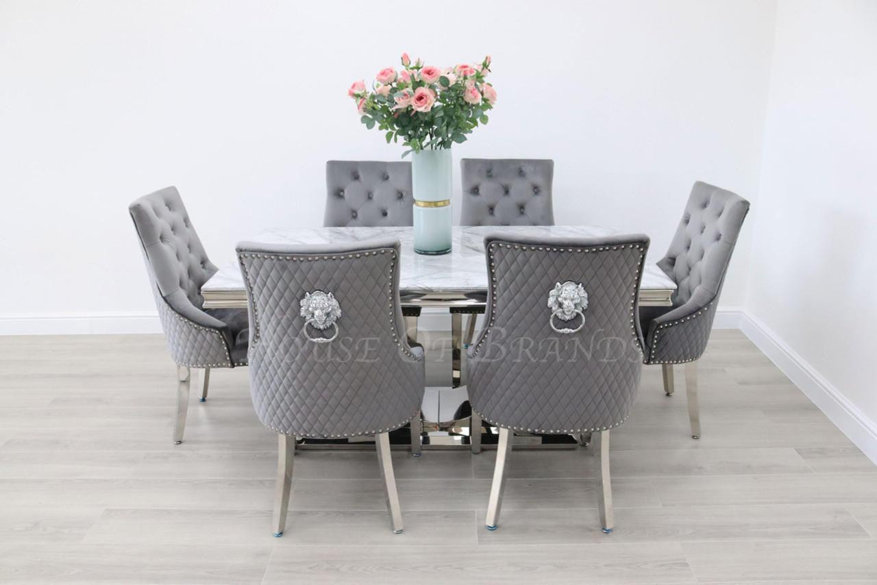 House Of Brands Naples Table and 6 Madrid Chairs