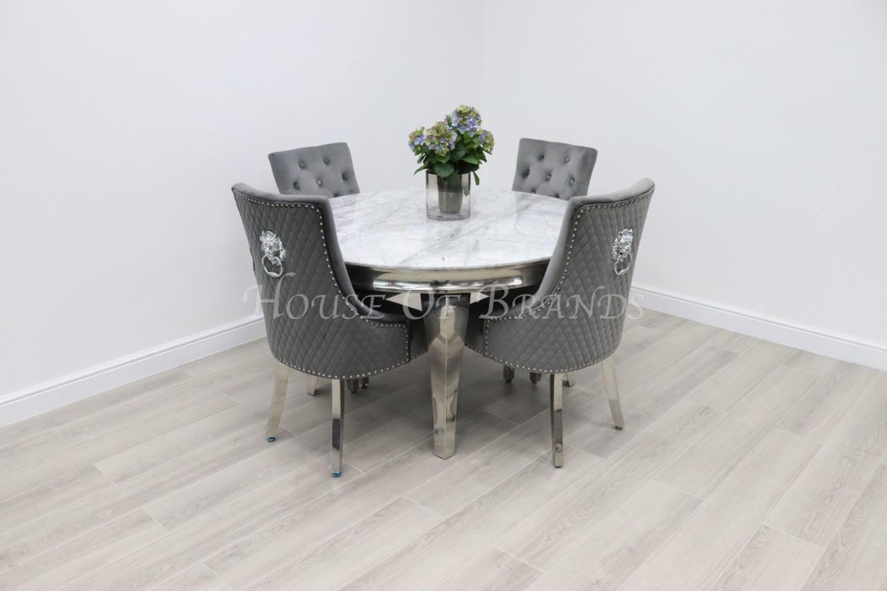 House Of Brands 1.3m Round Rome and 4 Madrid Chairs