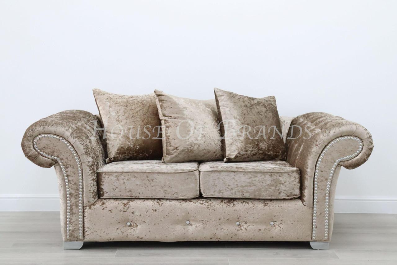 House Of Brands Bella Shimmer Velvet Sofa