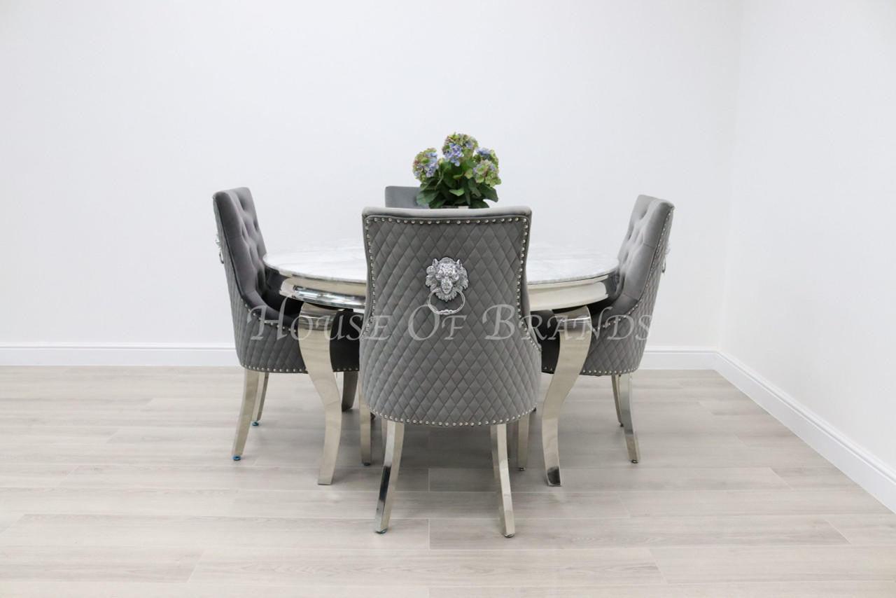 House Of Brands 1.3m Round Rome and 4 Madrid Chairs