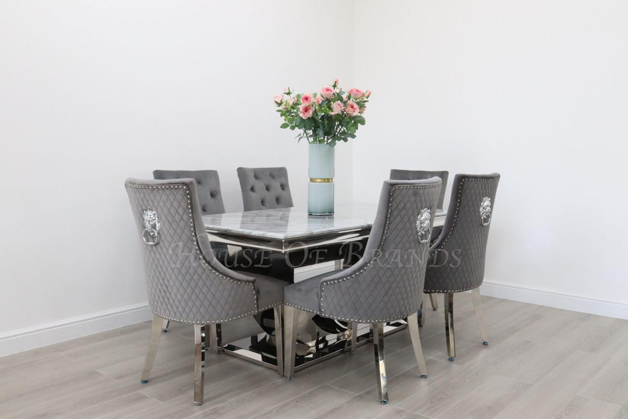 House Of Brands Naples Table and 6 Madrid Chairs