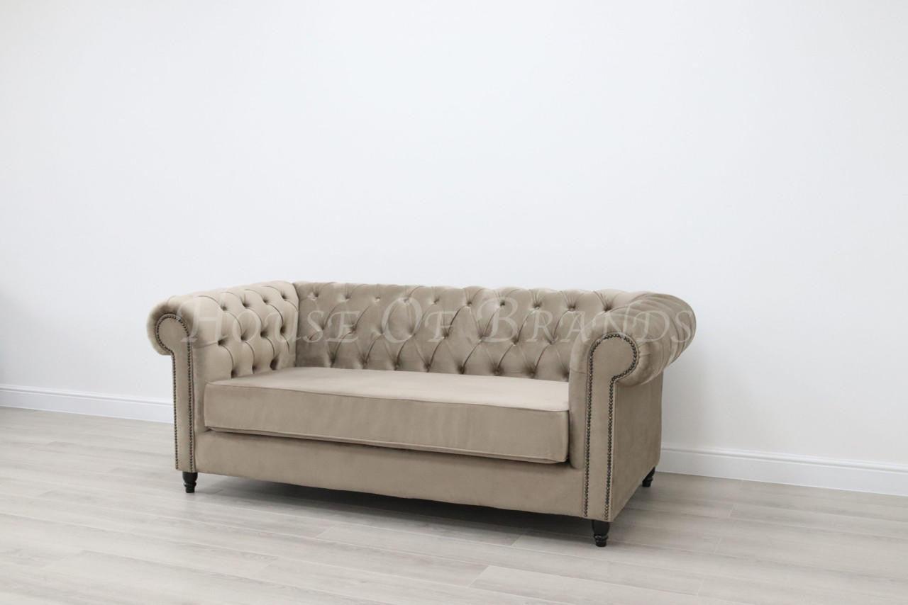House Of Brands Chesterfield Velvet Sofa