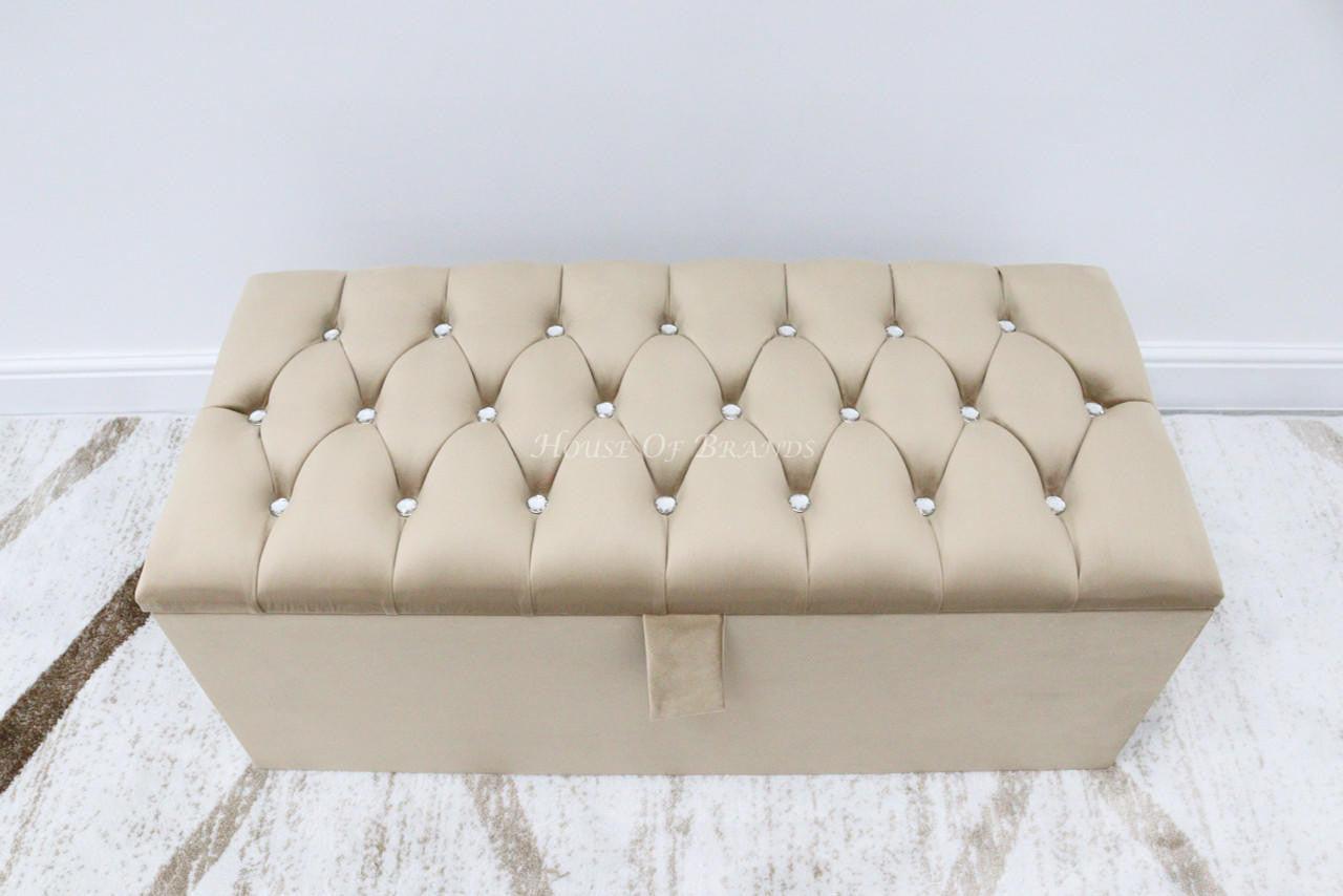 House Of Brands Tufted Ottoman Box