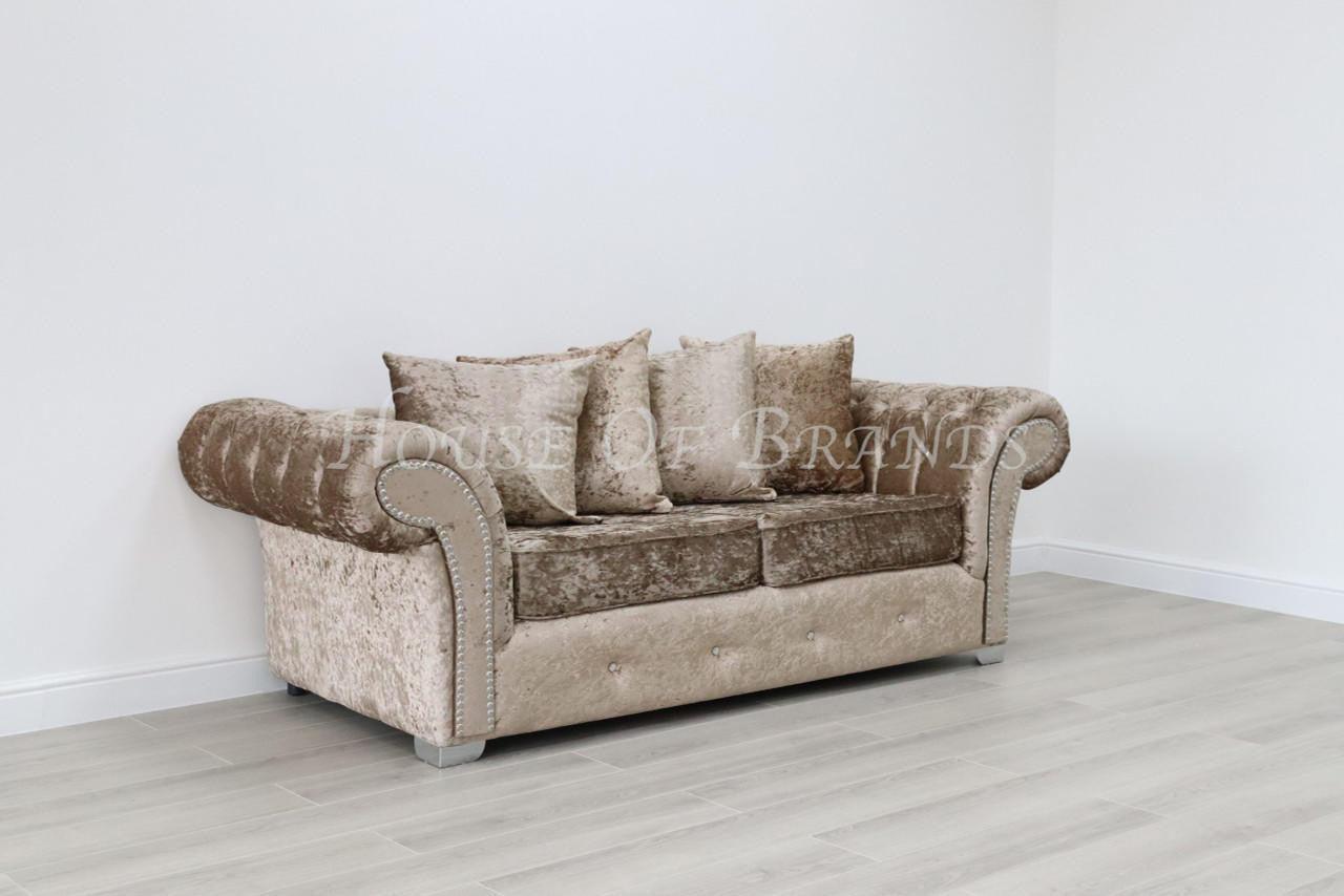 House Of Brands Bella Shimmer Velvet Sofa