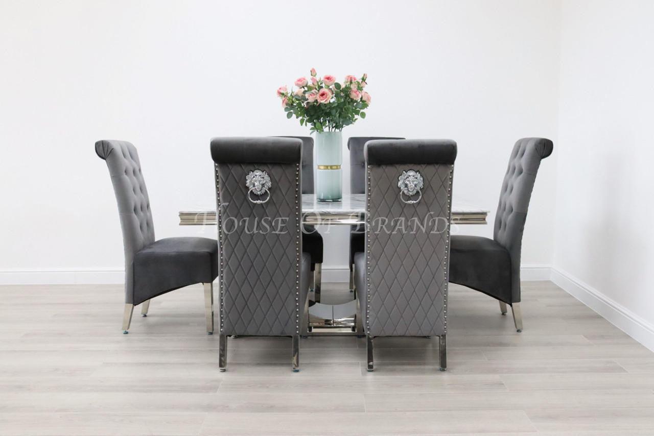 House Of Brands Naples Table and 6 Leon Chairs