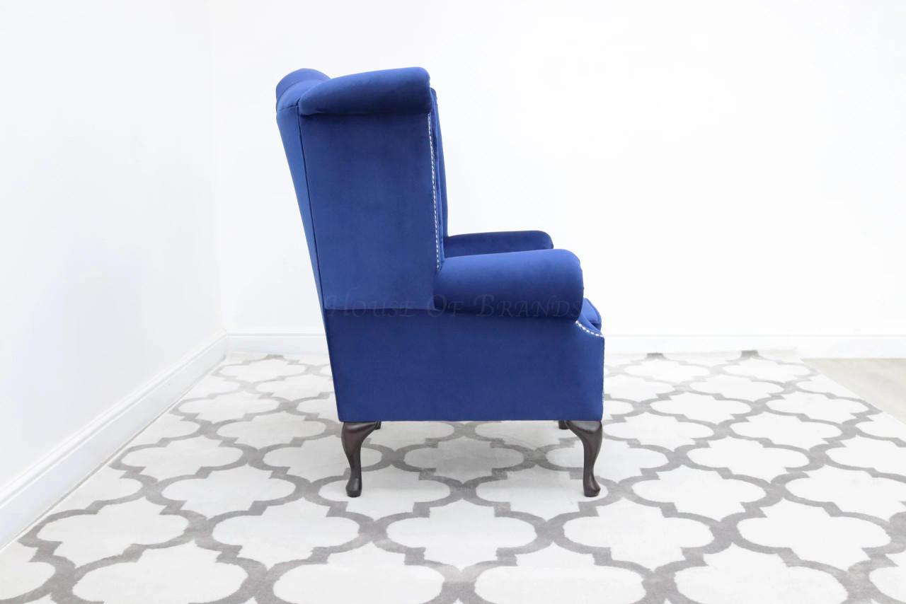House Of Brands Queen Anne Velvet Chair