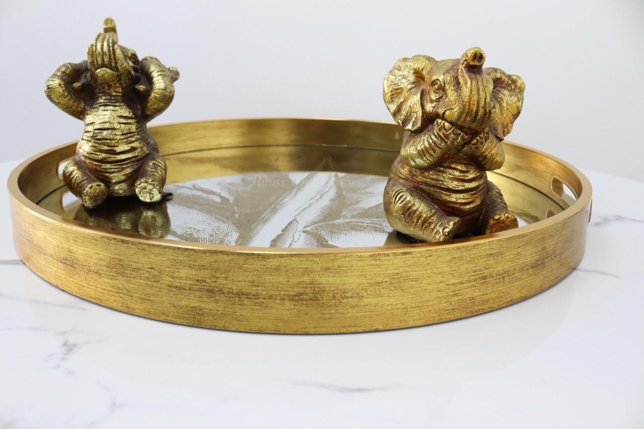 House Of Brands Gold Leaf Tray 