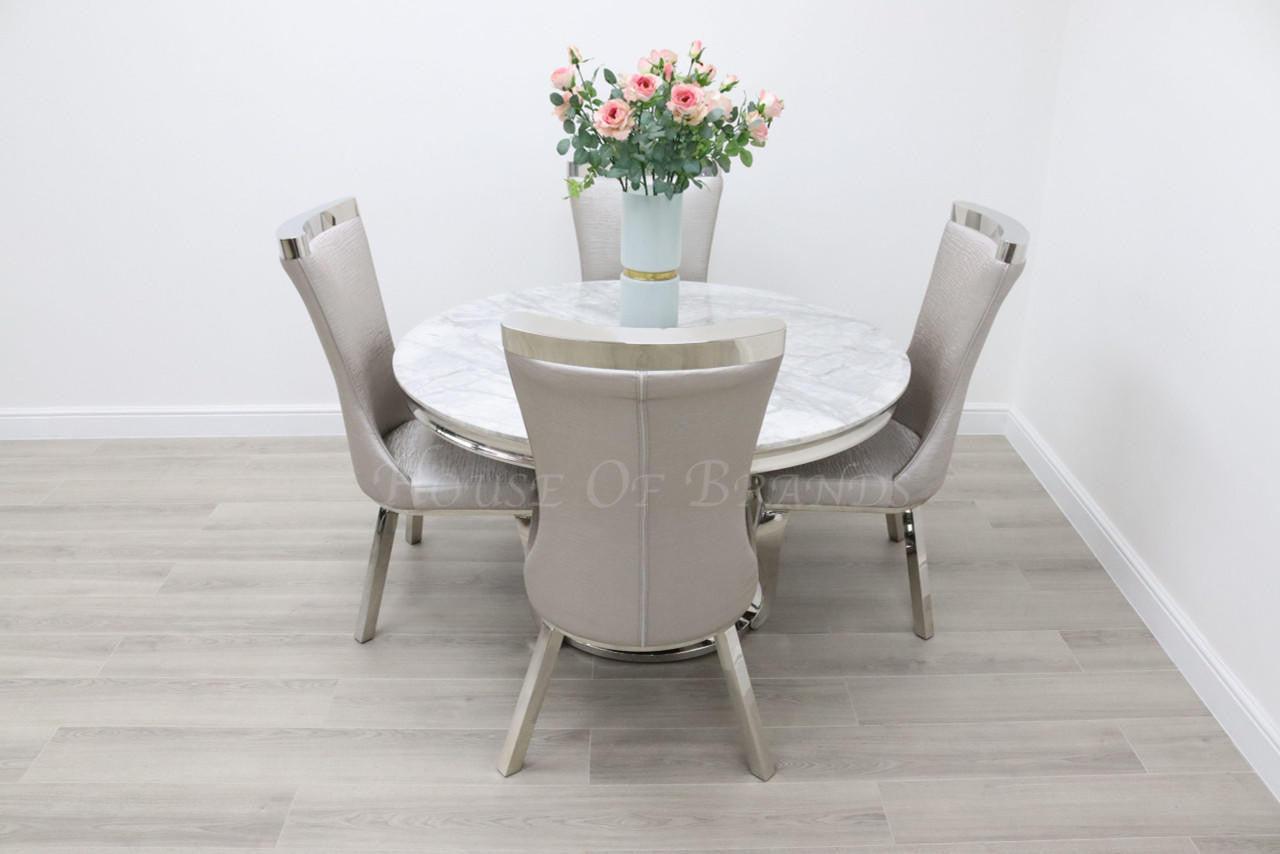 House Of Brands 1.3m Round Sorrento and 4 Tunis Chairs
