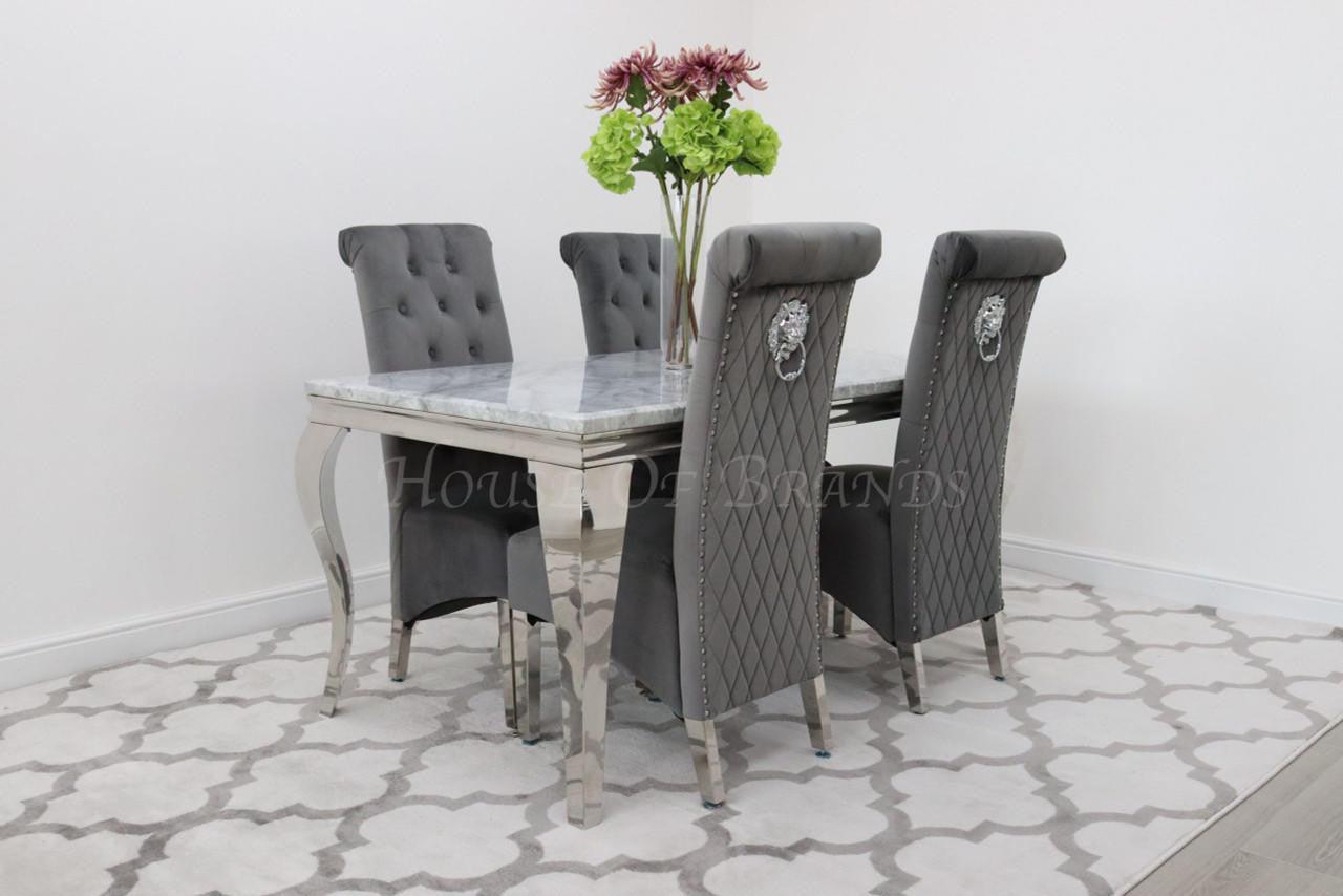 House Of Brands 1.5m Rome and 4 Leon Chairs