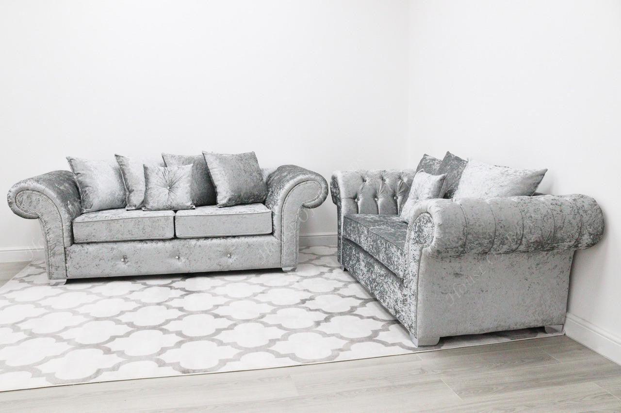House Of Brands Bella Shimmer Velvet Sofa