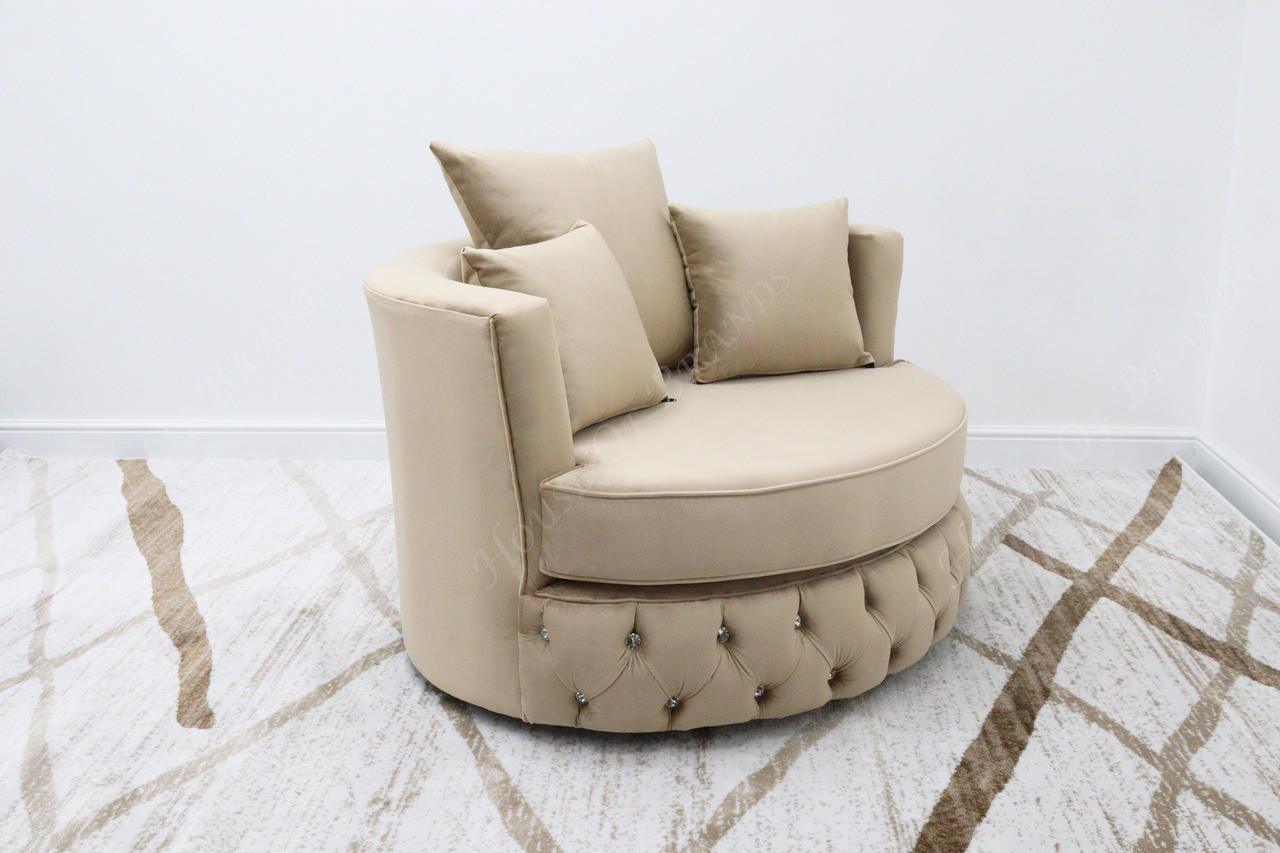 House Of Brands Front Upholstered Swivel Chair 