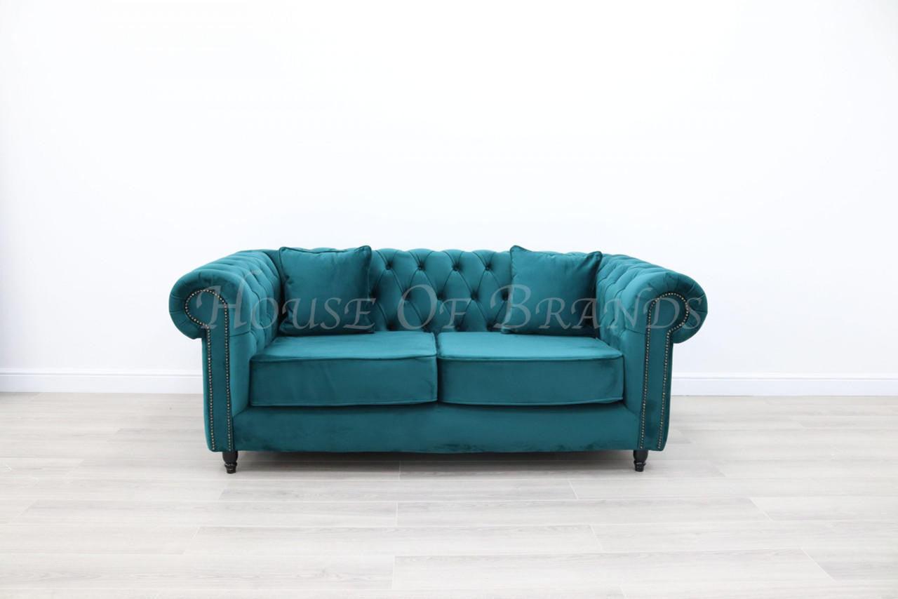 House Of Brands Chesterfield Velvet Sofa