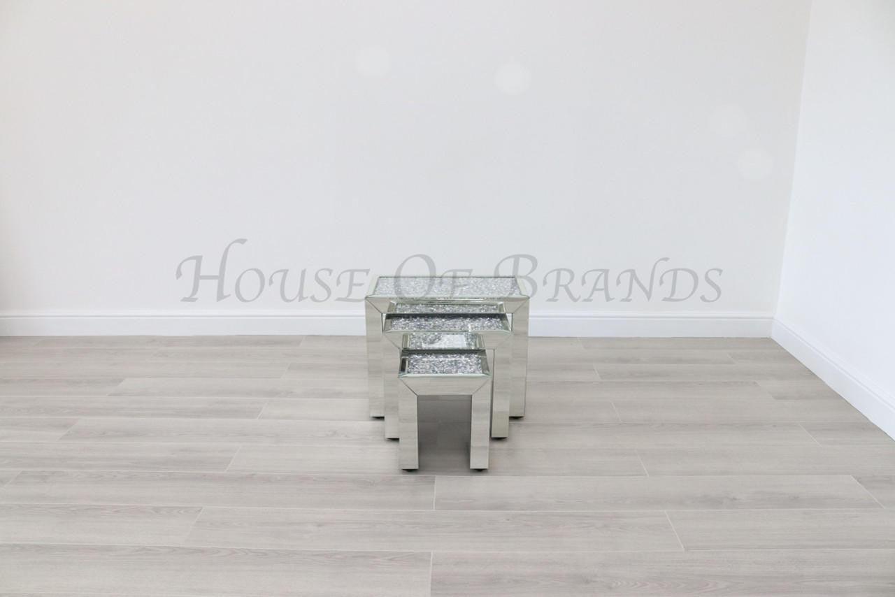 House Of Brands Crushed Diamond Nest Of Table