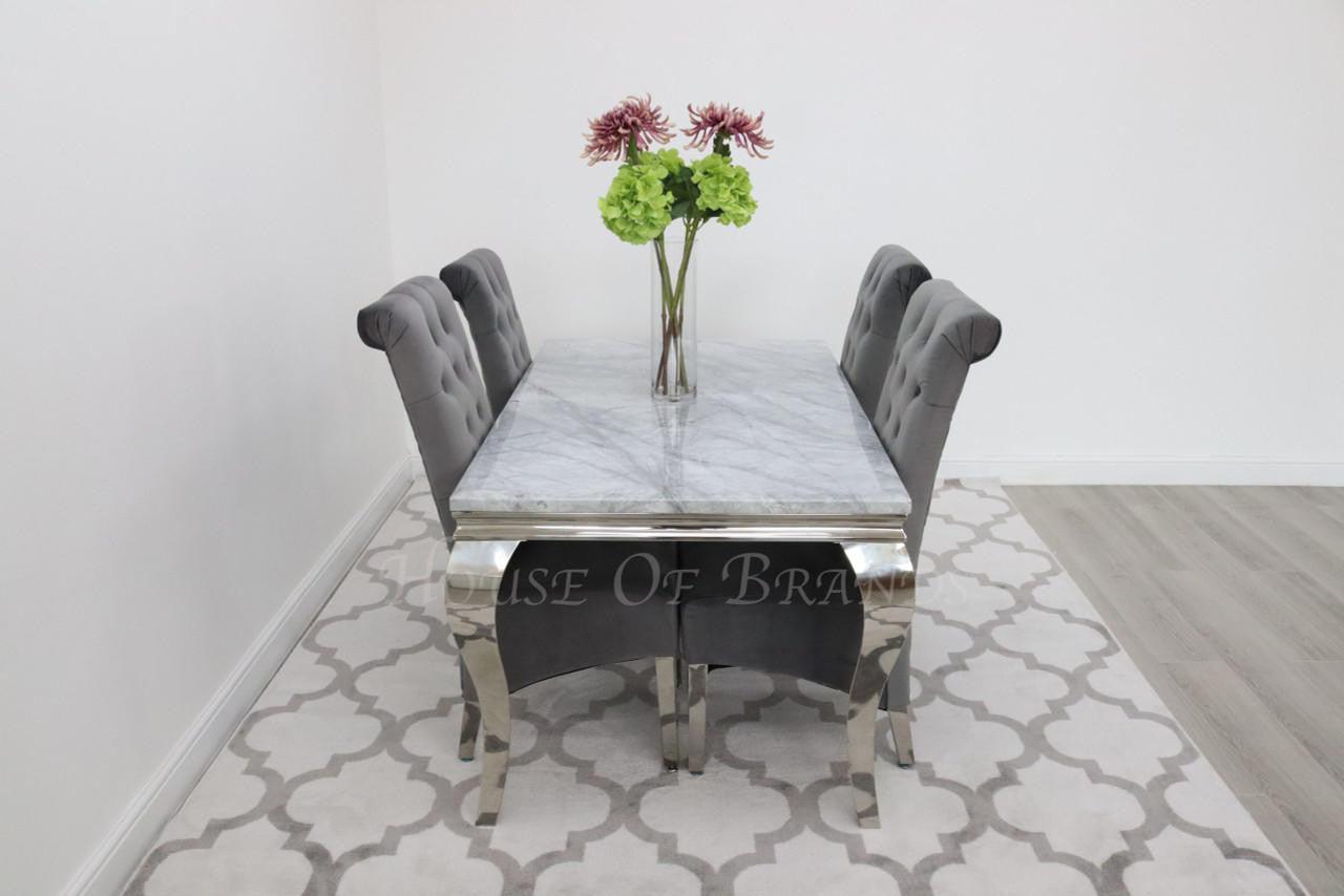 House Of Brands 1.5m Rome and 4 Leon Chairs