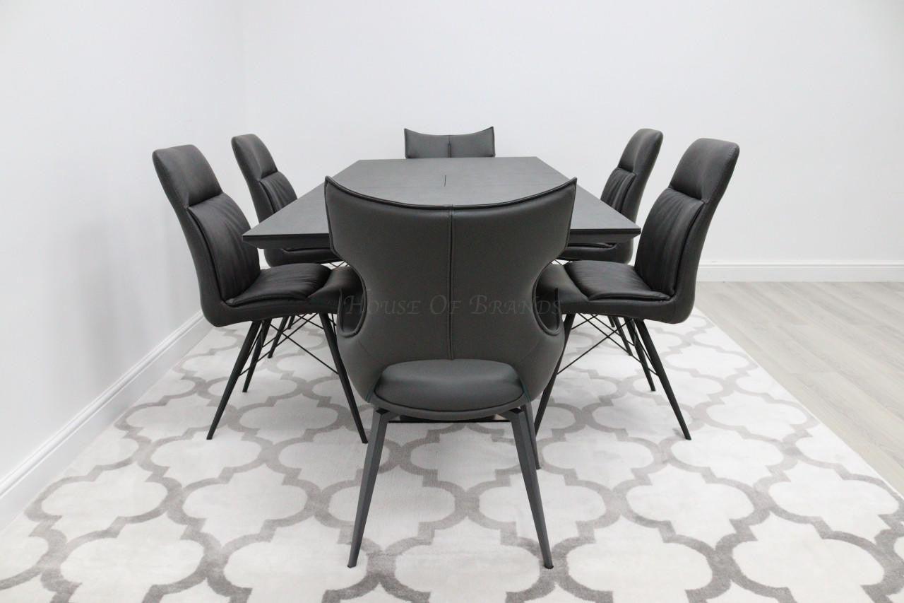 House Of Brands Windsor Extendable Table & 4 Alanya Chairs & 2 Rennes Chairs
