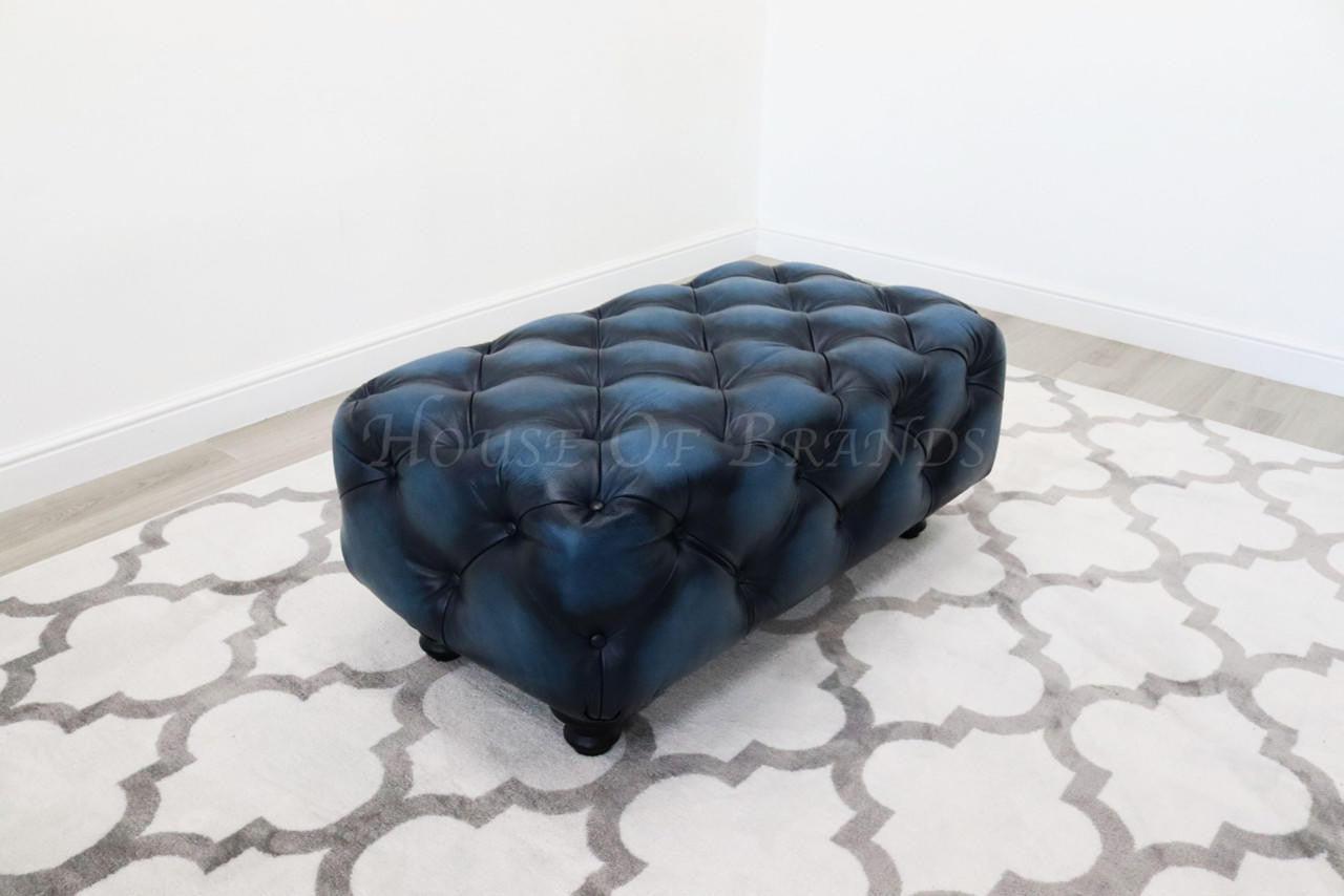 House Of Brands Footstool Genuine Leather