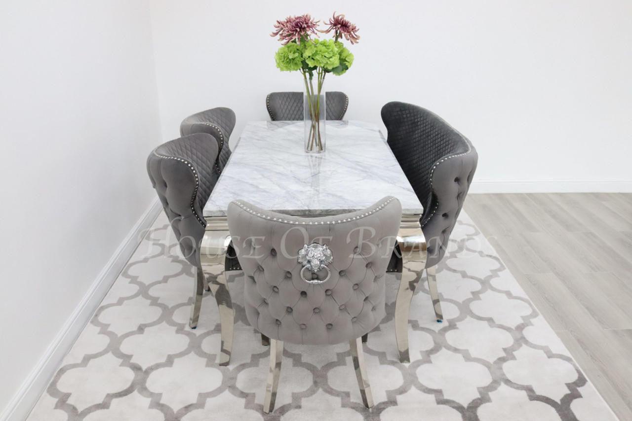 House Of Brands 1.8m Rome with 4 Valencia Chairs and Valencia Bench