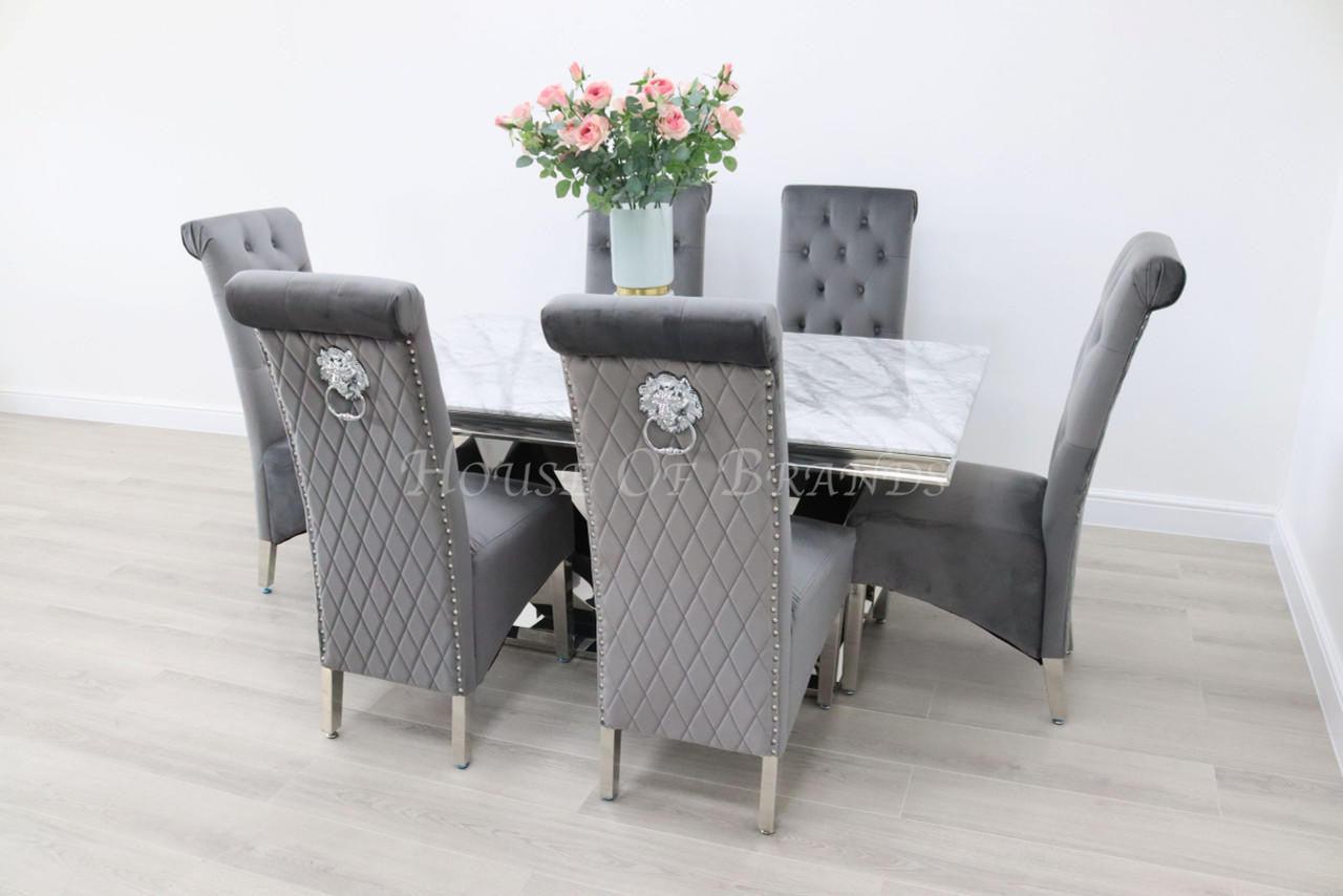 House Of Brands Naples Table and 6 Leon Chairs