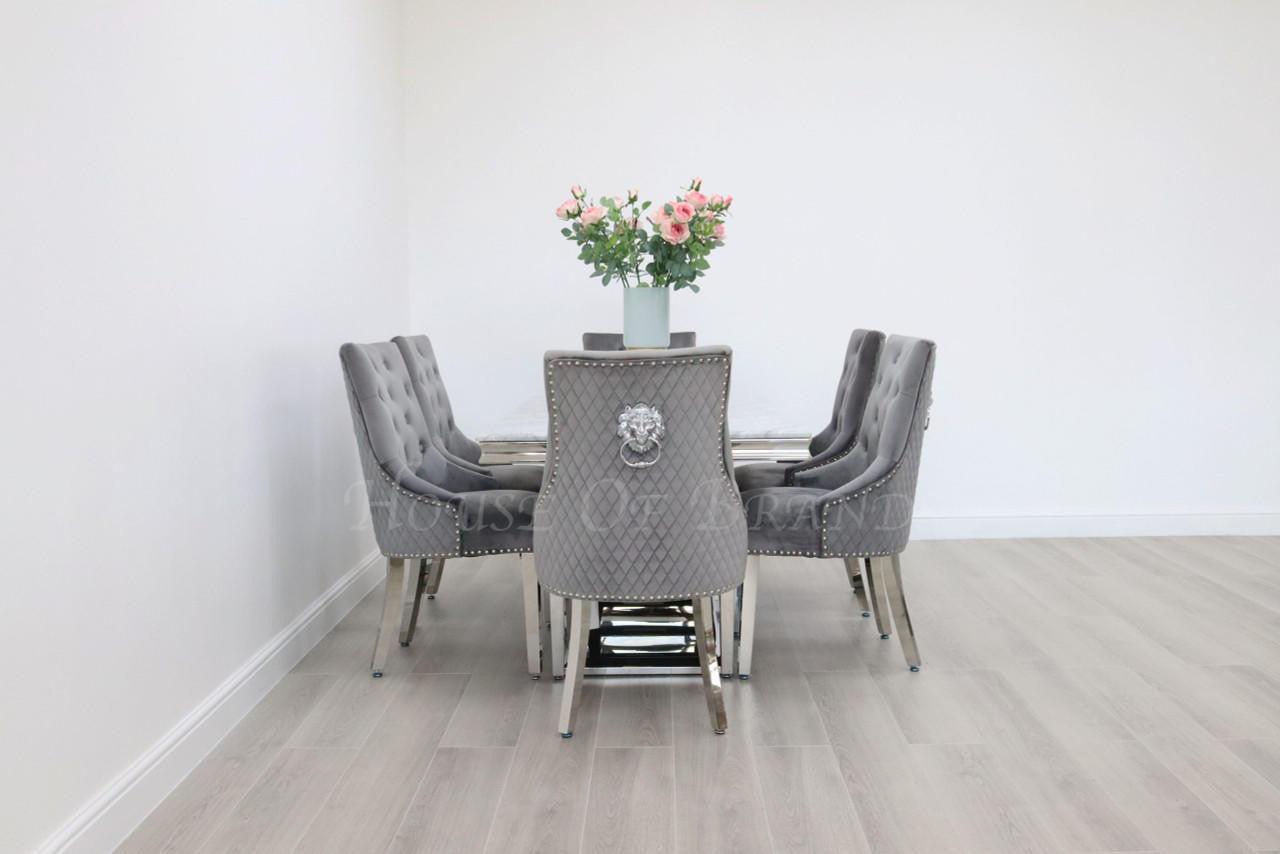 House Of Brands Naples Table and 6 Madrid Chairs