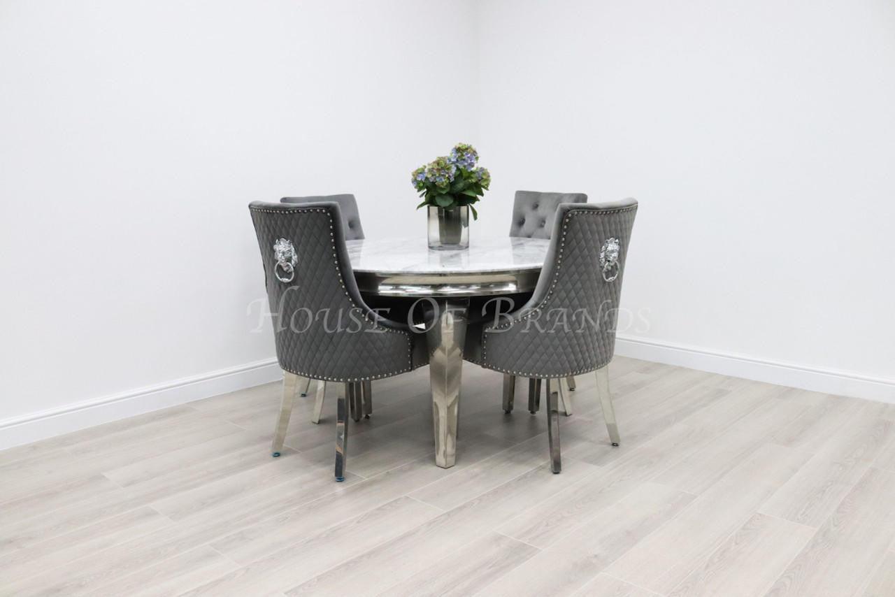 House Of Brands 1.3m Round Rome and 4 Madrid Chairs