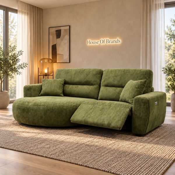 Denver Green Electric Recliner Left Hand