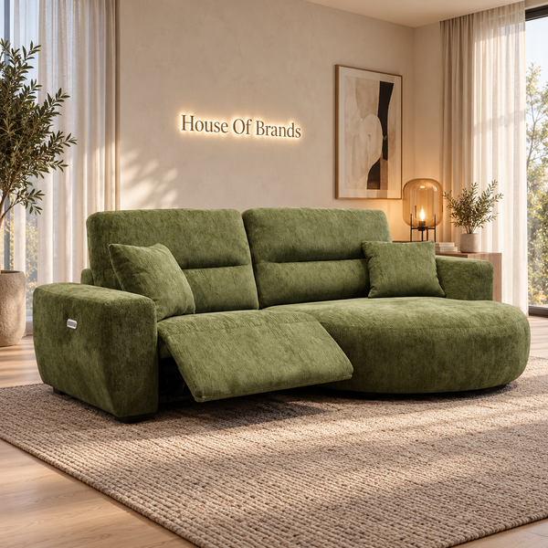 Denver Green Electric Recliner Right Hand