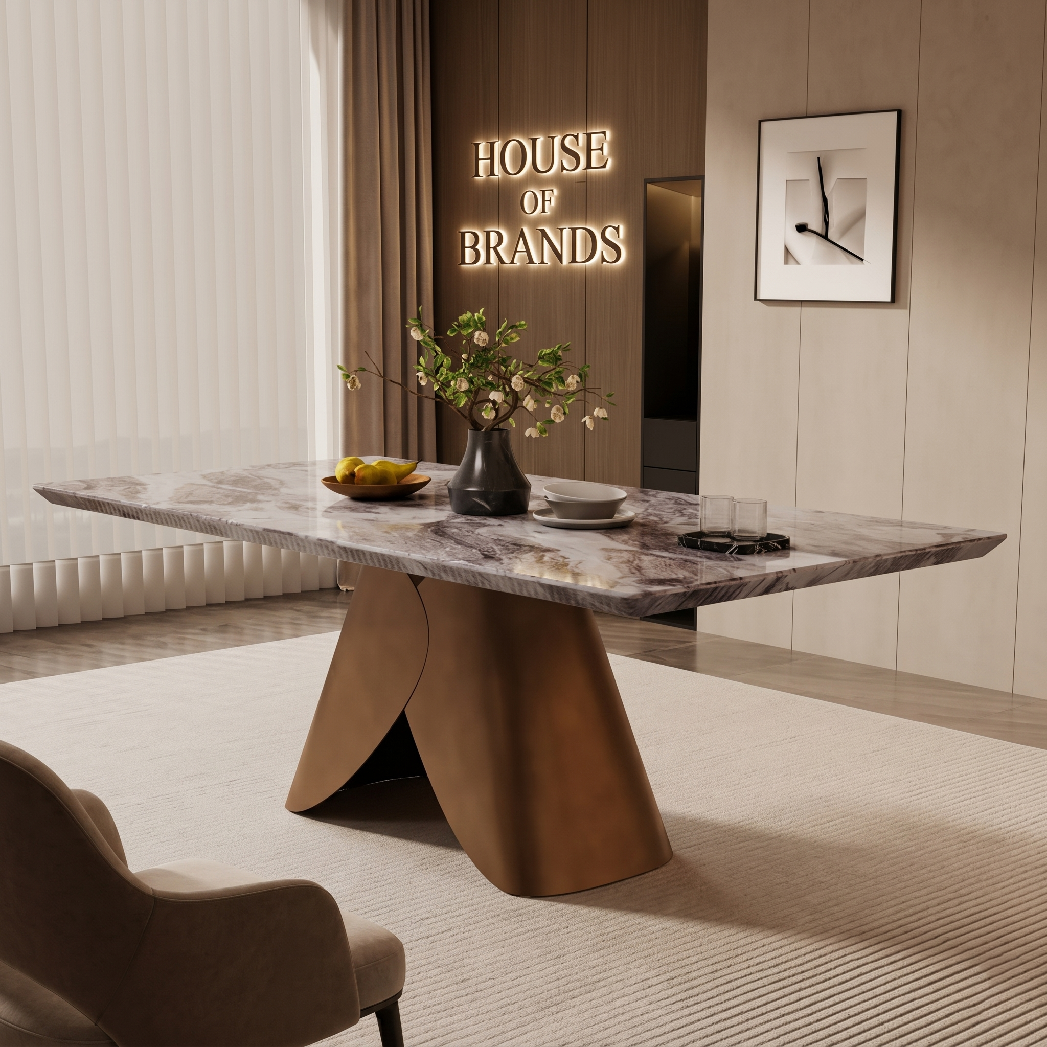 Athena Marble Dining Table