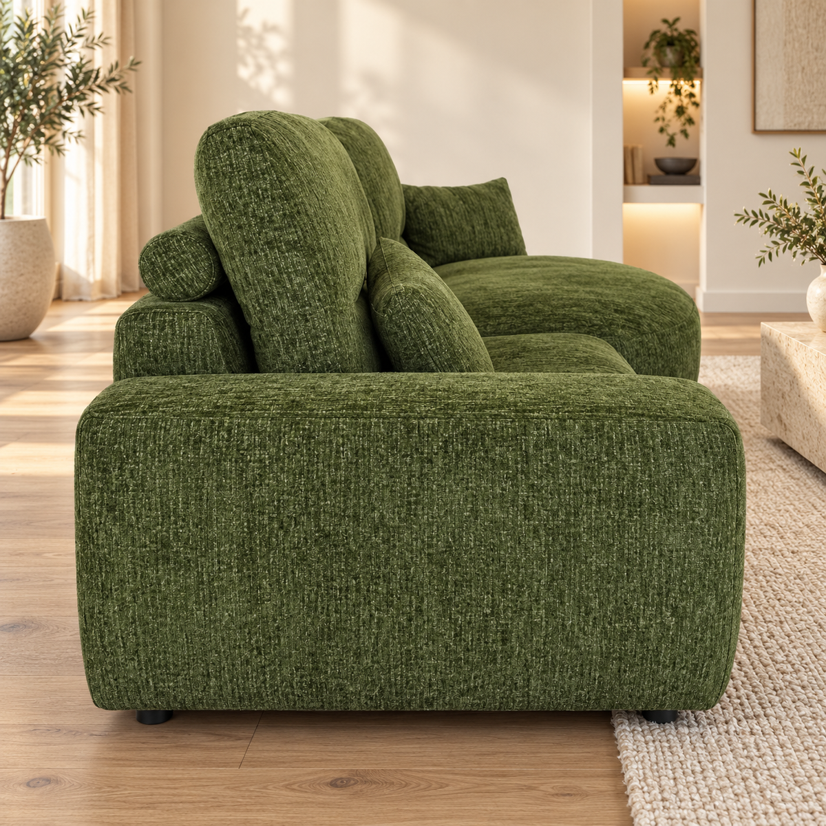 Denver Green Electric Recliner Left Hand