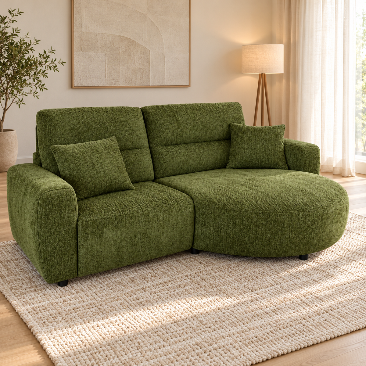 Denver Green Electric Recliner Right Hand