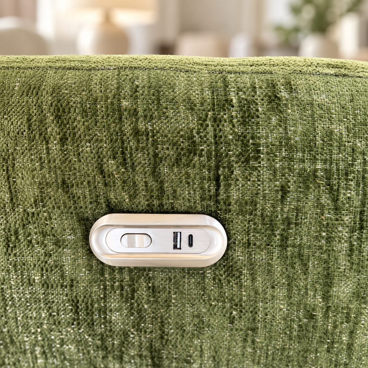 Denver Green Electric Recliner Left Hand