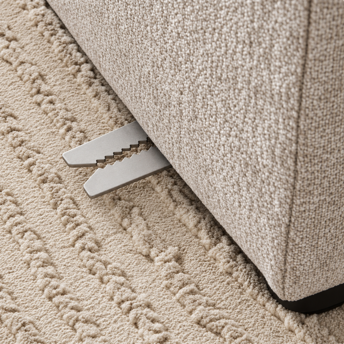 Solenne Pearl Chenille Modular Chaise Sofa