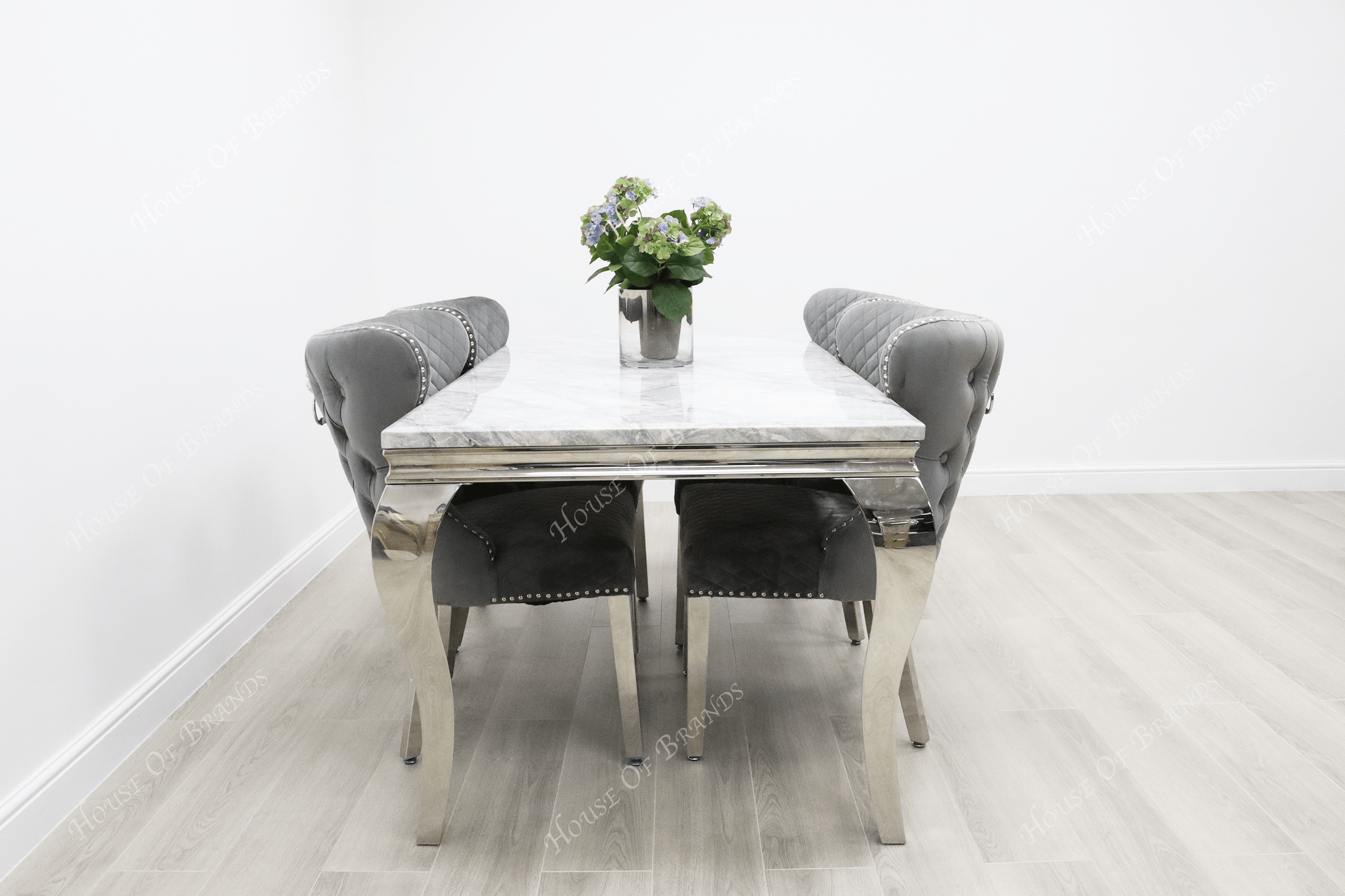 1.8m Rome Table & 4 Valencia Chairs - House Of Brands