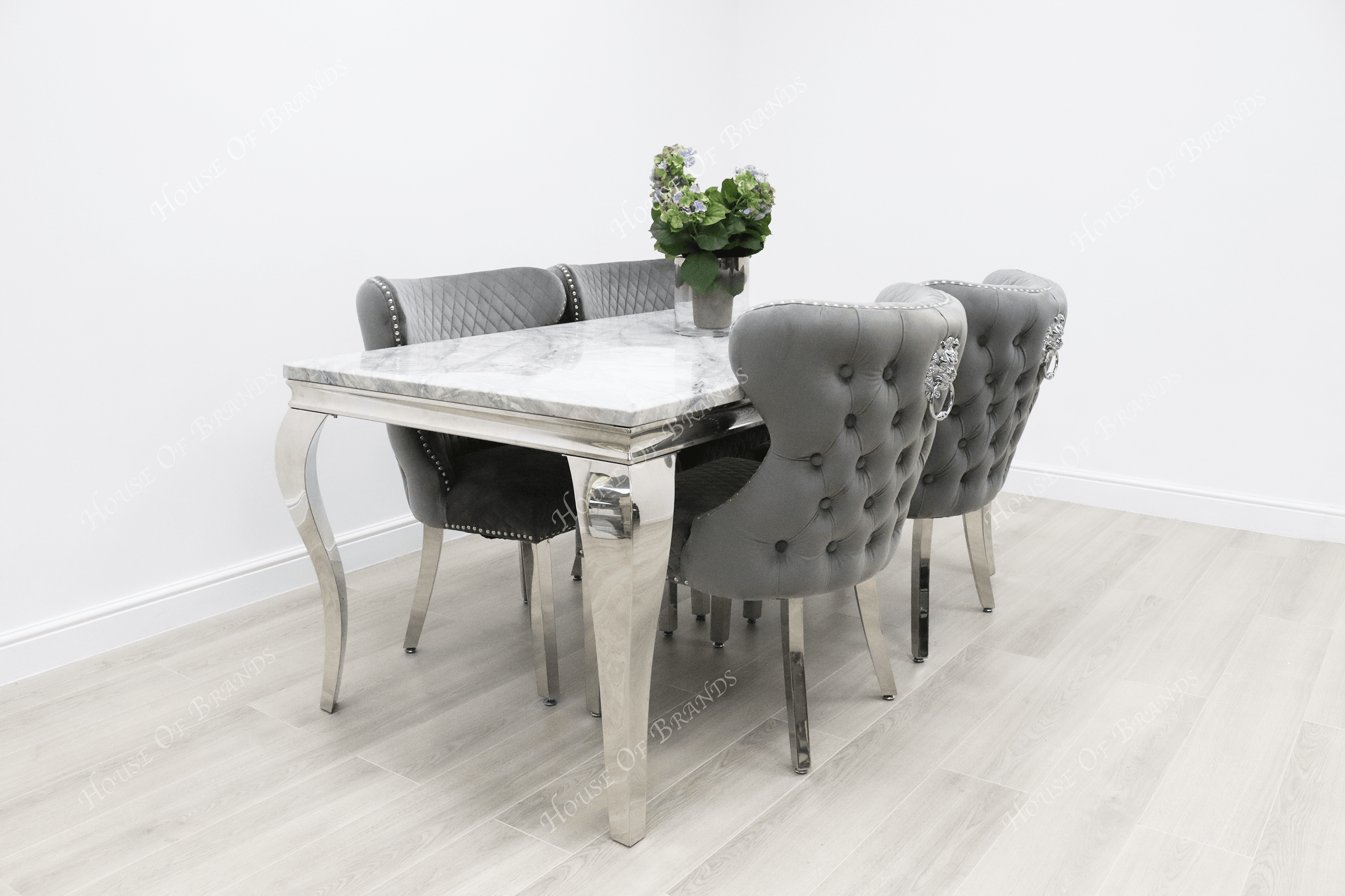 1.8m Rome Table & 4 Valencia Chairs - House Of Brands
