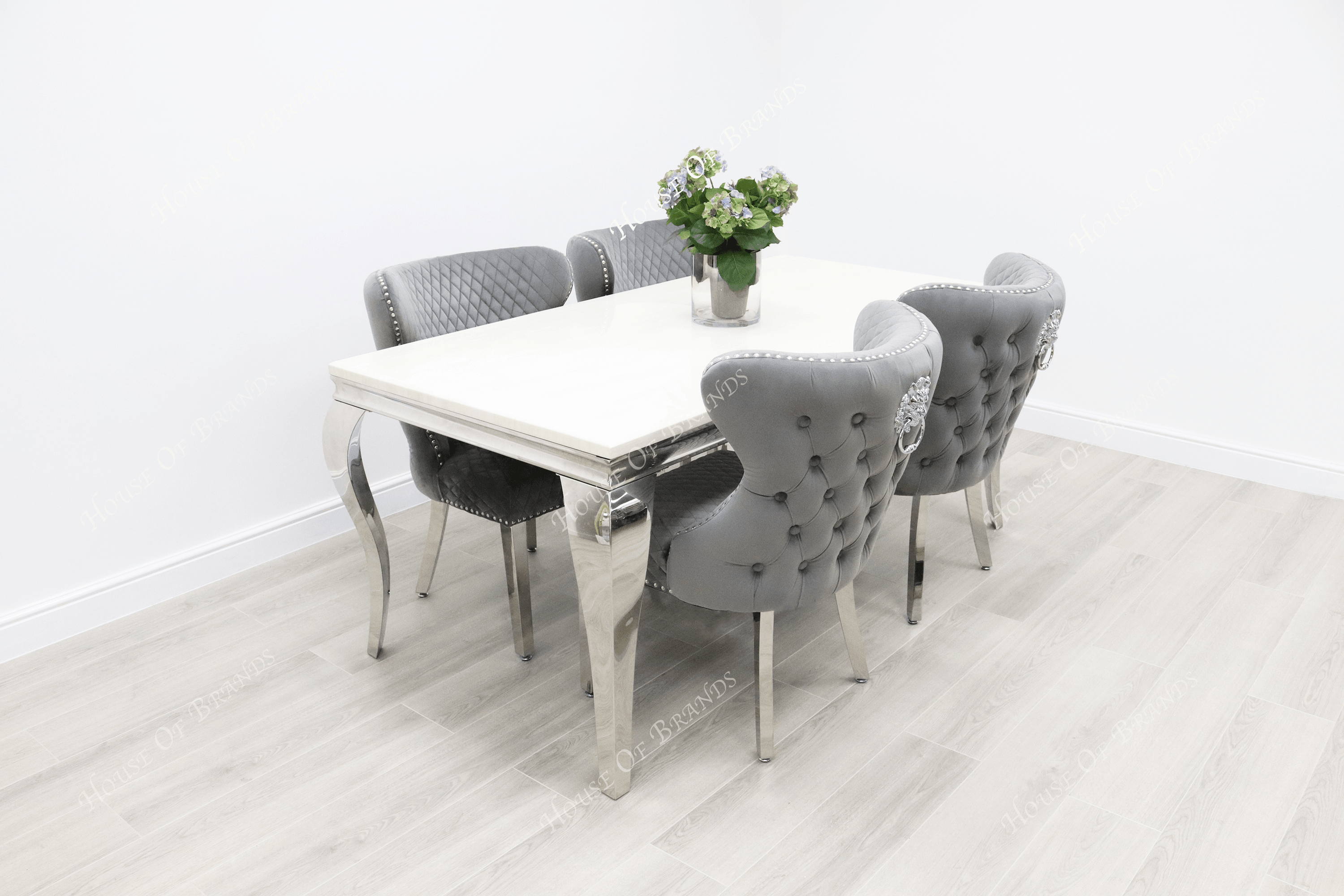 1.8m Rome Table & 4 Valencia Chairs - House Of Brands
