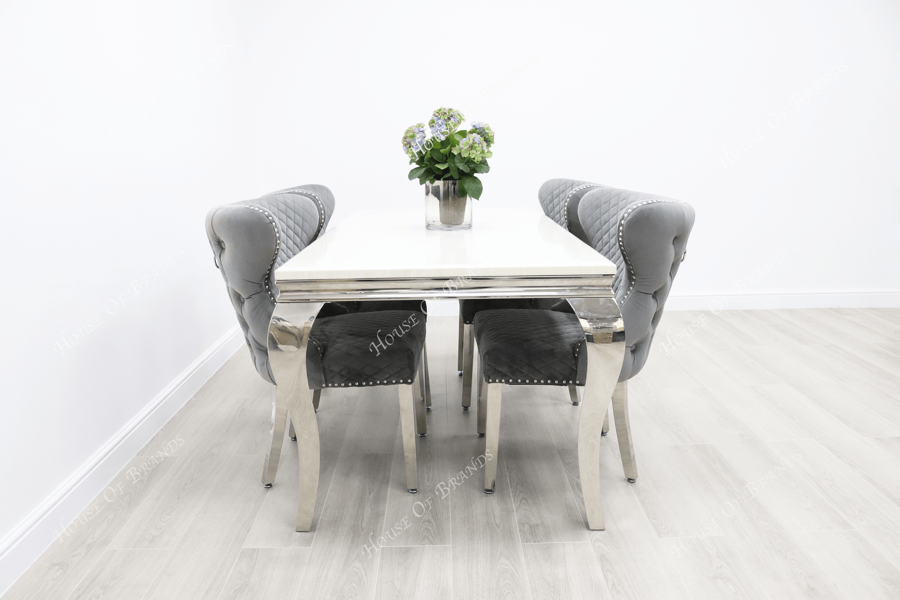 1.8m Rome Table & 4 Valencia Chairs - House Of Brands