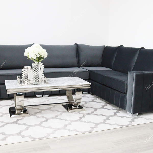 Beverly Malta Velvet Corner Sofa
